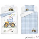 Mayamoo children’s bedding set 100x135 cm, 100% cotton, Cheerful Tractor / A