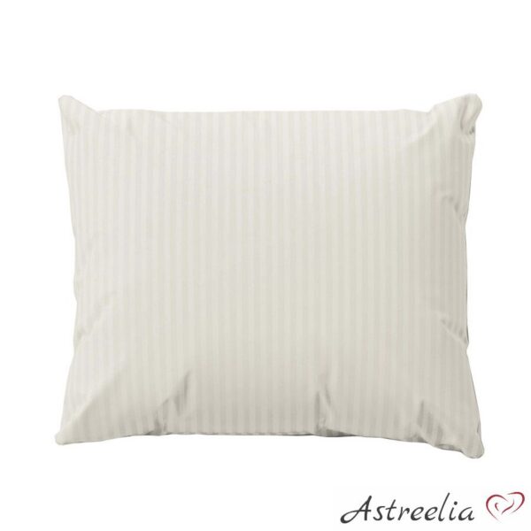 Satin Stripe Pillowcase, Cream, 100% Cotton, Size: 70x80 cm
