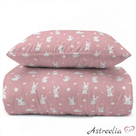 Bedding set 140×200 cm. "Royal bunny", 100% cotton, XoXo Dream Collection
