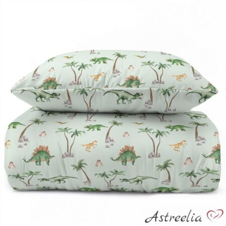 Bedding set 140×200 cm. "Little dinosaurs", 100% cotton, XoXo Dream Collection