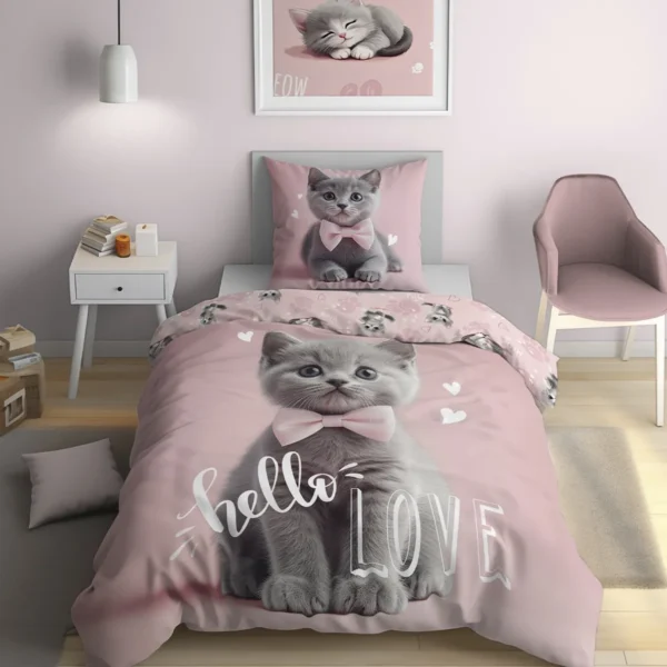 Laste voodipesu värviliste ja lõbusate mustritega