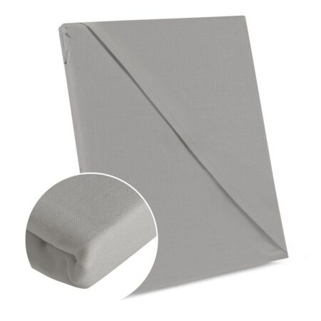 Grey cotton bed sheet 205x220 cm